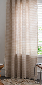 Striped Semi-Blackout Window Curtains