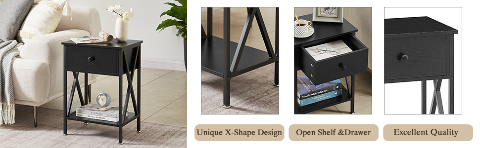 black end table