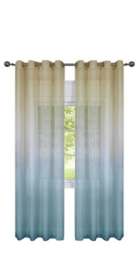 2 Pack: GoodGram Semi Sheer Ombre Chic Grommet Curtain Panels