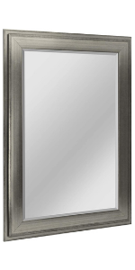Head West Distressed Embossed Mirror, 31 by 37-Inch, Bronze