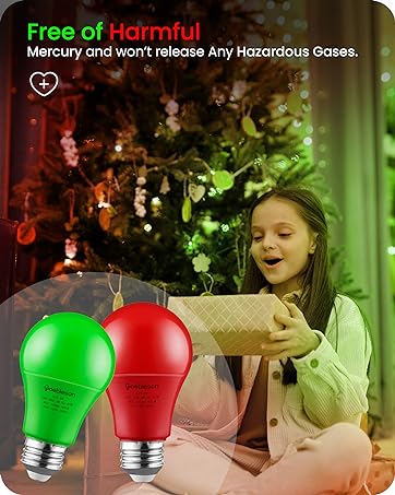 Red and green bulb for Christmas