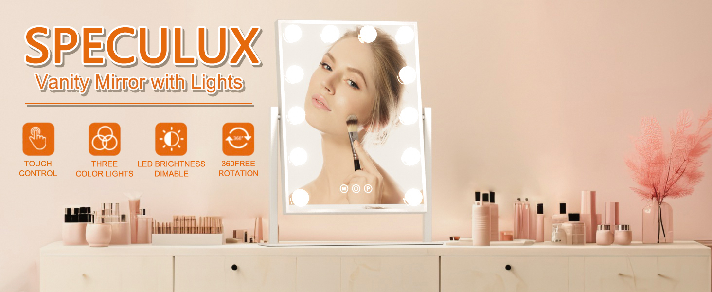 Makeup vanity mirror with led light