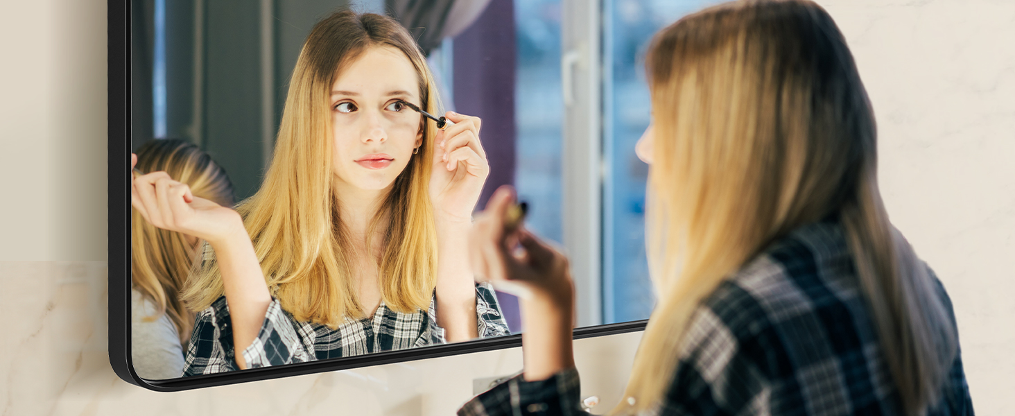 Black Bathroom Mirror Vanity Mirror for Wall