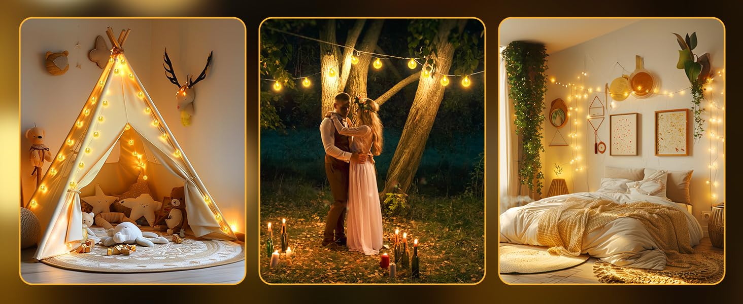 Minetom Battery Operated Crystal Globe String Lights