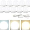 51_A1sVla5L._AC_SL1500 Consciot LED Vanity Lights For Mirror, Hollywood Style Vanity Lights With 10 Dimmable Bulbs, Adjustable Color & Brightness, USB Cable, Mirror Lights Stick on for Makeup Table Dressing Room, White
