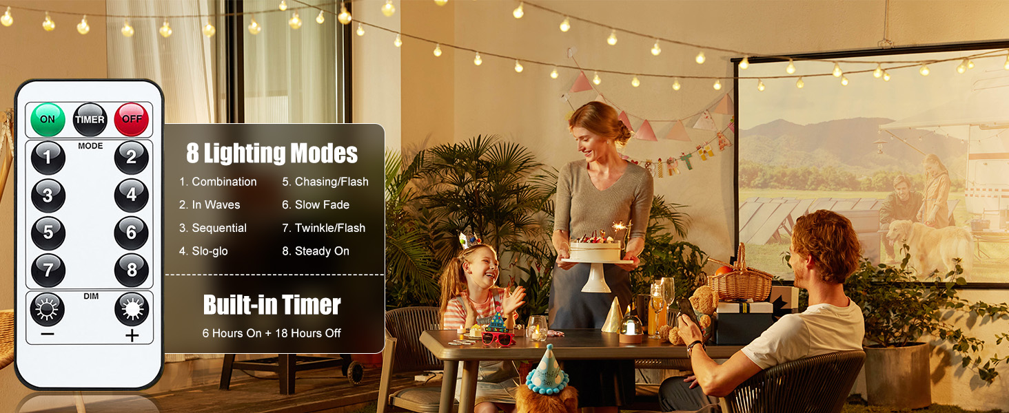 Battery Operated Crystal Globe String Lights 