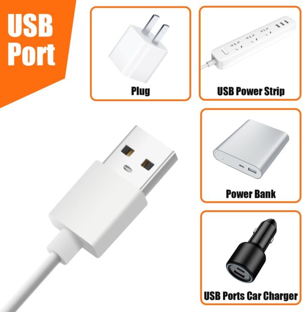 61lux27DMHL._AC_SL1500 LED Under Cabinet Lighting, Under Cabinet Lights with USB Powered Under Cabinet Lights for Closet Light Bar Under Counter Lighting Work Tables Student Dormitory (Include AC Power Plug)