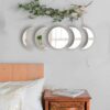 713lJHifhAL._AC_SL1500 5 Pieces Acrylic Mirror Wall Stickers Natural Wall Decor Self Adhesive Mirrors Stickers Moon Phase Mirror Bohemian Wall Decoration for Home Living Room Bathroom Bedroom Decor (20cm)