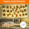 71CWIDDZKnL._AC_SL1500 120 LED Photo Clips String Light with Remote, 40FT Fairy Lights with 52 Clear Picture Clips, Timer & 8 Modes USB Powered Copper Wire Lights for Dorm, Bedroom, Christmas, Party (Warm White)
