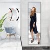 71ek2_I50nL._AC_SL1500 Full Length Wall Mirror Tiles,Glassless Mirror for Kids,Acrylic Extra Thick 1/8",40"x10" 4Pcs 10"x10",Shatterproof Frameless Mirror Wall Stickers.Apply Bedroom,Living Room,Door