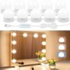 71momHargpL._AC_SL1500 LED Vanity Lights for Mirror, Vanity Lights Stick on with 10 Dimmable Bulbs, 3000K 4000K 6500K & 10 Level Brightness Adjustable, USB Cable, Hollywood Mirror Lights for Makeup Dressing Room Bathroom