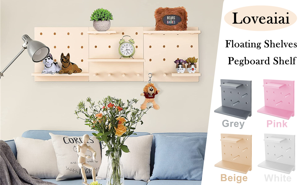 pegboard wall organizer small floating shelves for bathroom shower